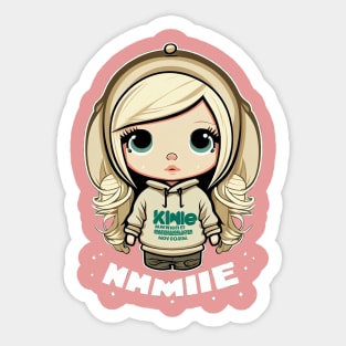 Girl in hoodie Sticker